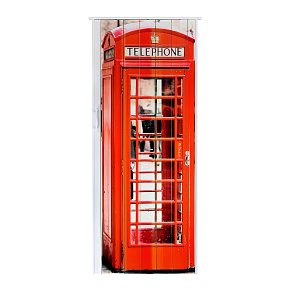 STANDOM Shrnovací dveře plastové plné s potiskem Telefonní budka 83 cm, 201,5 cm