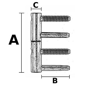 Zawias wkr.EXACTA 495 16mm srebrny ocynk