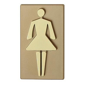 Oznaczenie INV WC złote dziewczynka