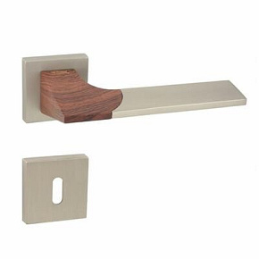 Klamka LIKE-QR M91/WOOD + szyld BB