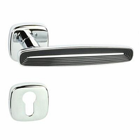 Klamka ETAR-QR M6/Black chrom/czarny + szyld PZ Klamka ETAR-QR M6/Black chrom/czarny + szyld PZ